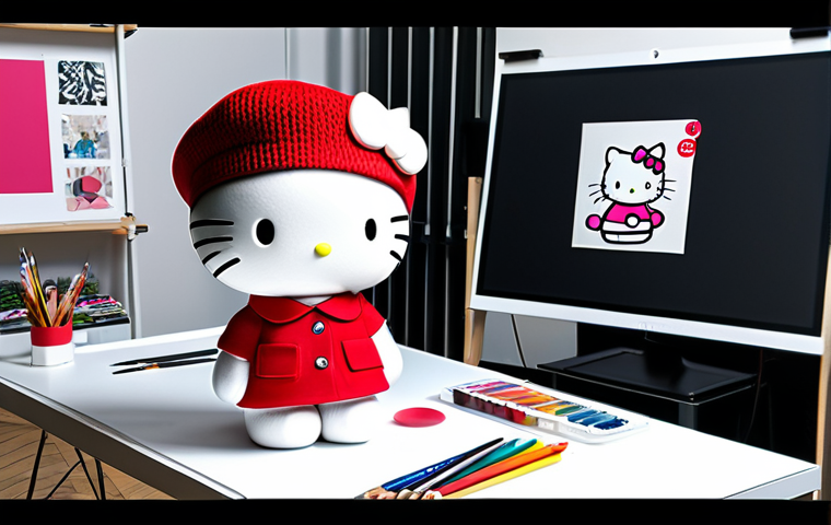 **

"A professional graphic designer in a stylish, modest outfit working on a digital illustration of Hello Kitty wearing a beret, in a bright and modern Parisian studio, surrounded by art supplies, fully clothed, safe for work, perfect anatomy, natural proportions, digital art, high quality, appropriate attire, professional."

**