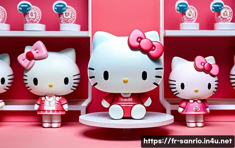 산리오 캐릭터 관련 수집품 트렌드 - A limited edition Sanrio collectible figurine display featuring Hello Kitty and My Melody in collabo...