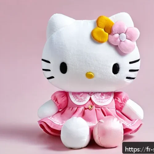 Home 31 산리오 제품별 품질 비교 - A high-quality Sanrio plush Hello Kitty made from soft cotton and polyester fabric, featuring precis...